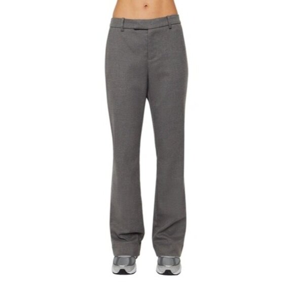 Danielle Guizio NY Low Rise Trousers in Stone Grey - Picture 2 of 6